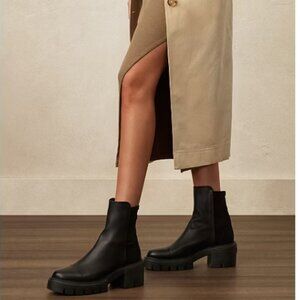 Stuart Weitzman 5050 Soho Leather Bootie Black